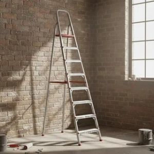 Escada De Alumínio Tesoura Botafogo Lar & Lazer 8 Degraus